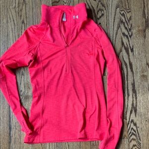 Under Armour Women's Neon Pink Quarter-Zip Performance Pullover